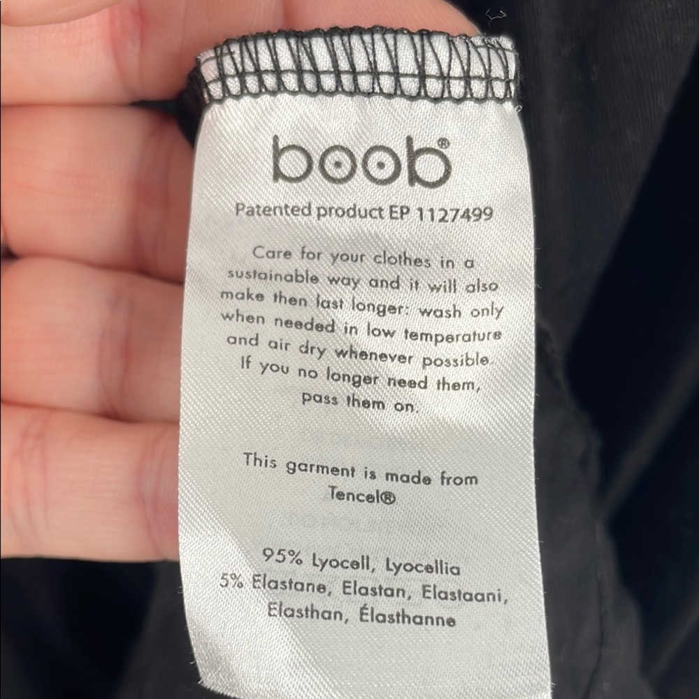 Boob Design Black Tencel Maternity Nursing Dress Short Sleeve Small EP 1127499 - Picture 5 of 10
